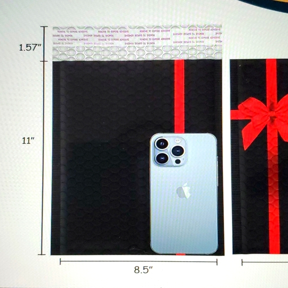 NEW: (5) BUBBLED HOLIDAY POLYMAILERS - Picture 2 of 6